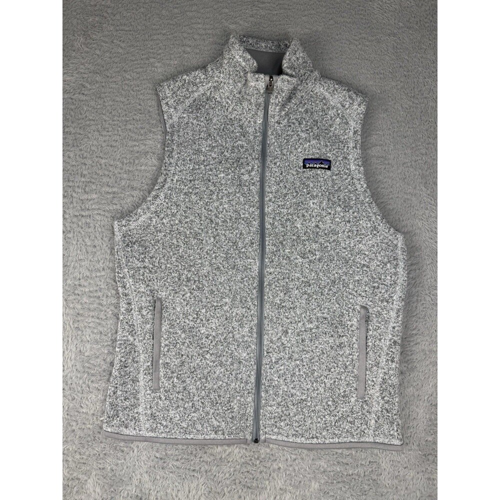 Patagonia Better Sweater Vest Womens M Gray Full Zip Fleece Pockets Style 25886